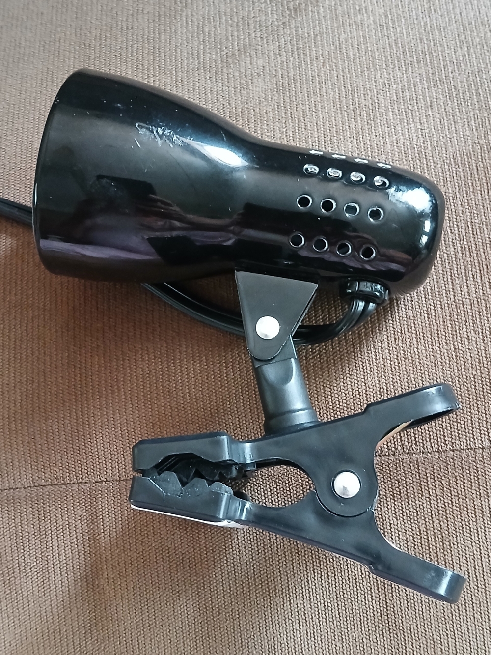 Intertek Black Clip-On Task Light Lamp Like New